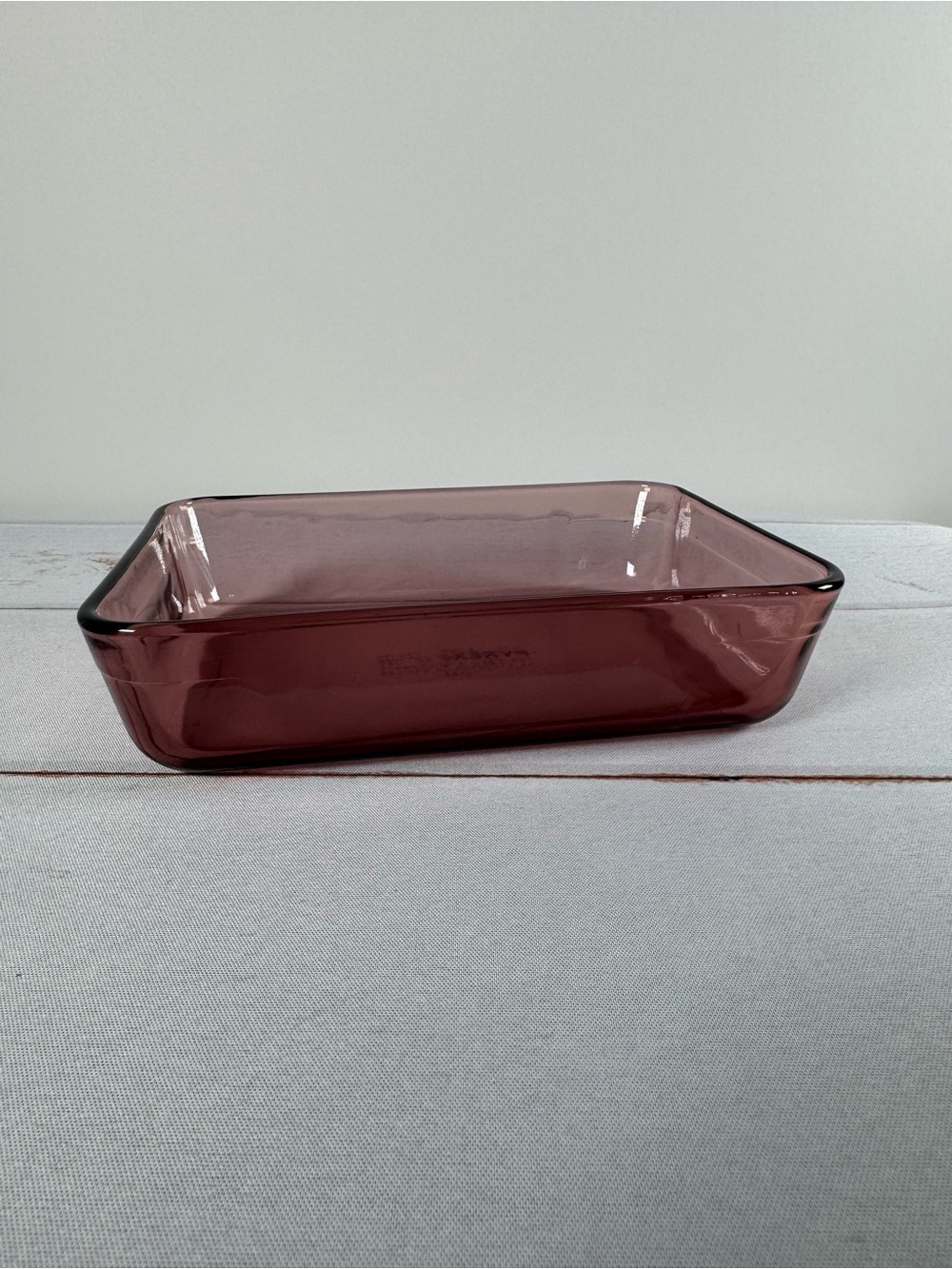 Vintage Pyrex Cranberry 3 Cup Rectangular Baking Dish 7210